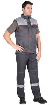 Жилет утепленный "Сириус-Фаворит" (т.серый/с.серый)