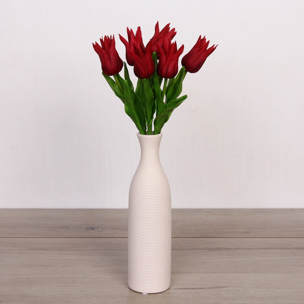 Цветы искусственные «Natur» 37см Тюльпаны 7шт бордовые