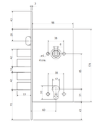 Замок тяжелый Apecs T-05-CR