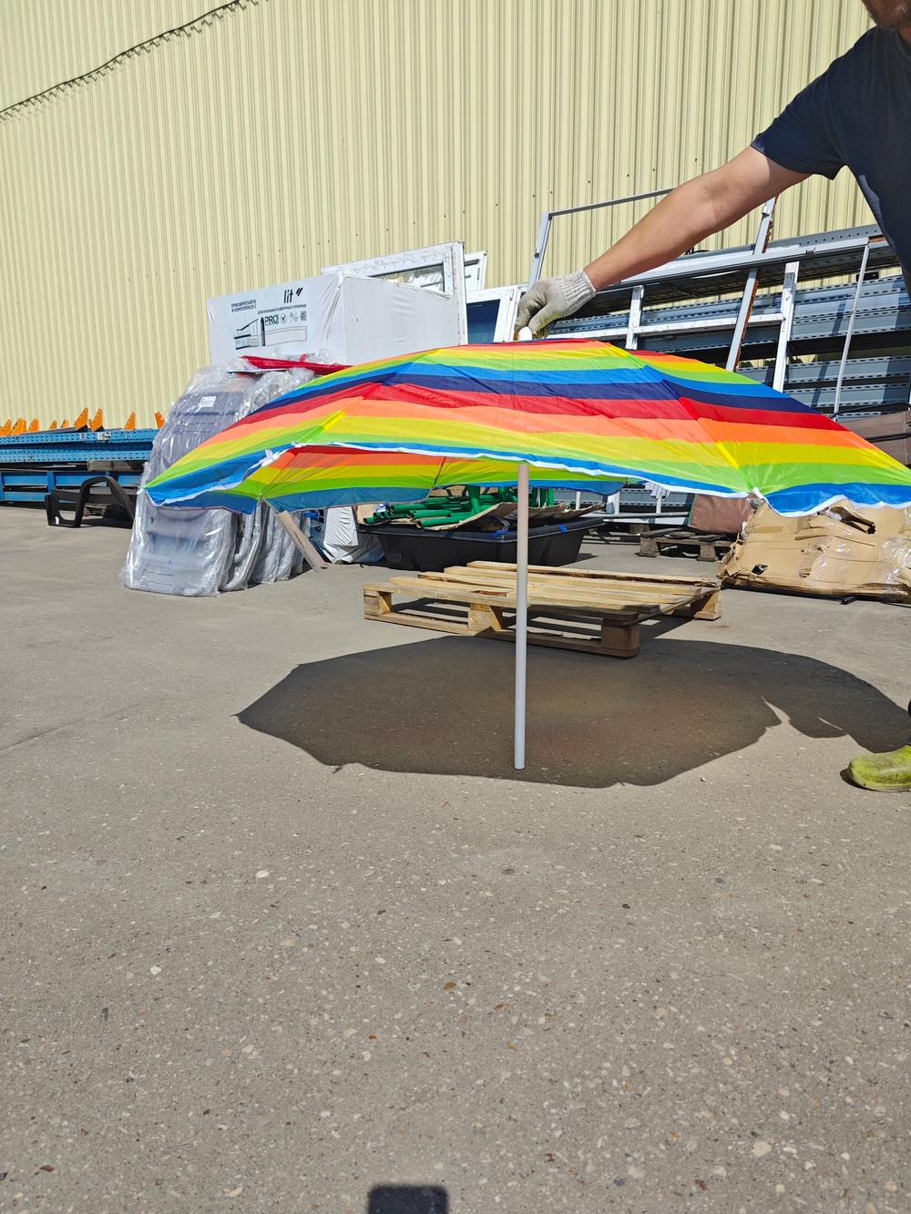 Зонт  1,6м разноцветный 2 части арт.WRU049 "Garden story" УЦЕНКА