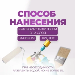 Краска моющаяся интерьерная 14 кг акриловая матовая супербелая ВД-АК-2180 для стен, потолка, обоев, бетона, кирпича и дерева. Быстросохнущая. Без запаха. Водоэмульсионная