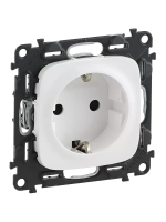 Розетка Legrand ALLURE с з/к безвинтовой зажим белый 753721