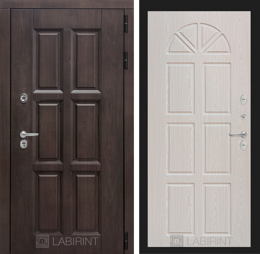 Дверь с терморазрывом входная Лабиринт ЛОНДОН ТЕРМО 15 Алмон 25 (Винорит)