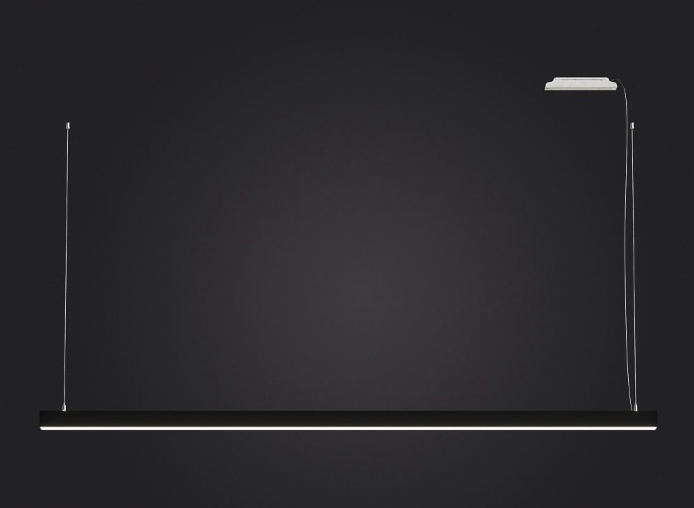 Подвесной линейный LED светильник LP35-1500 82Вт 3000К IP20 черный 7544Лм 1500х50х32мм DARKLUM