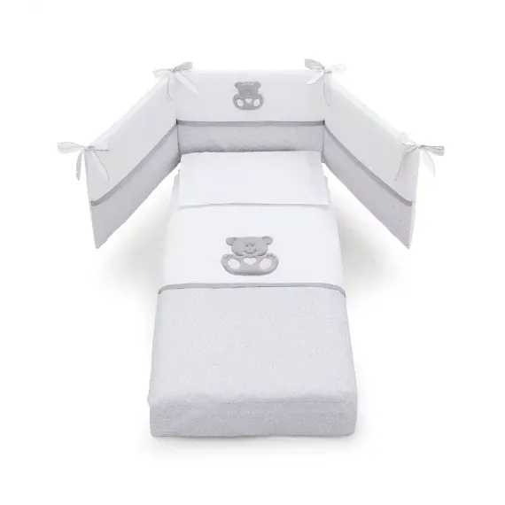 Комплект постельного белья Erbesi Charly 3 предмета White/Grey