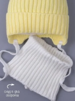 Шапка детская осенняя вязаная и снуд