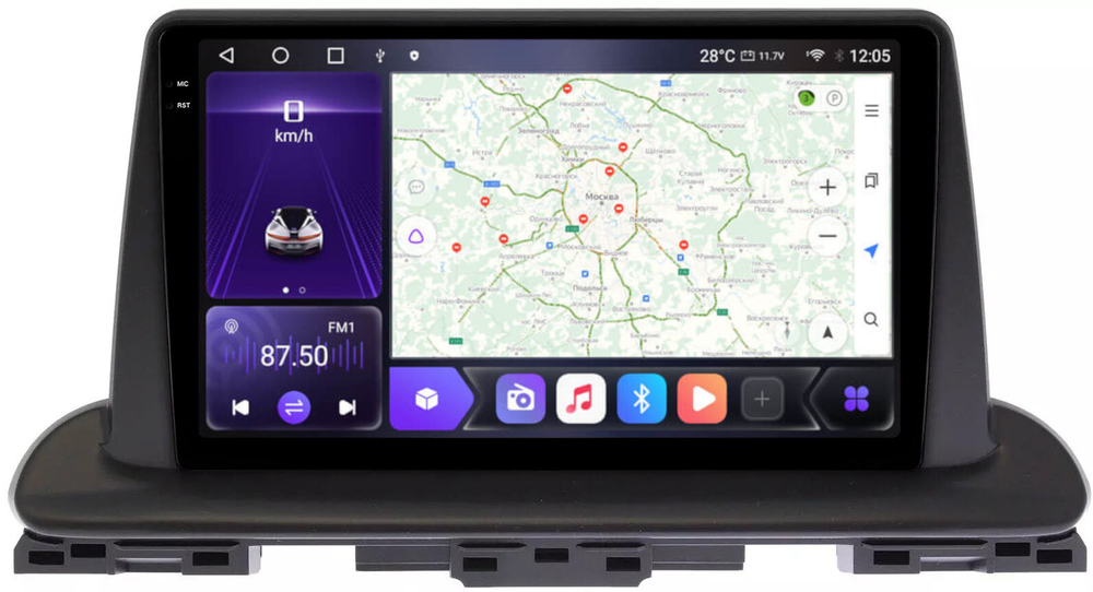 Магнитола для KIA Cerato 4 2018+ - Carmedia OL-9760 QLed+2K, Android 12, TS10,  CarPlay, 4G SIM-слот