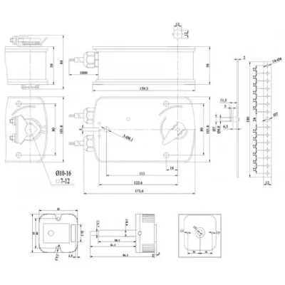Электропривод BLE 24-15-T с термодатчиком