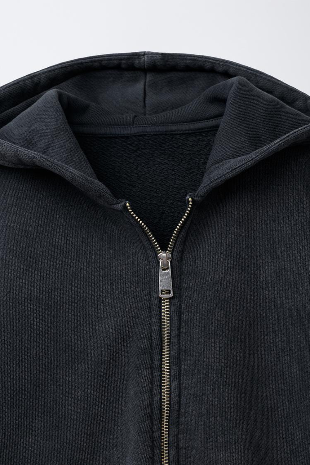 ZARA ТОЛСТОВКА GARMENT DYE, АНТРАЦИТОВО-СЕРЫЙ