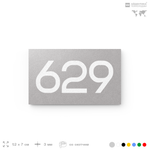 Номер на дверь 629, табличка на дверь для офиса, квартиры, кабинета, аудитории, склада, серая 120х70 мм, Айдентика Технолоджи