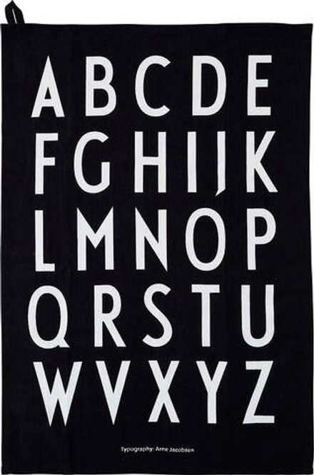 Набор кухонных полотенец design letters aj, 2 шт., хлопок, 60 , чёрное · арт. fabr 10503000BLACK