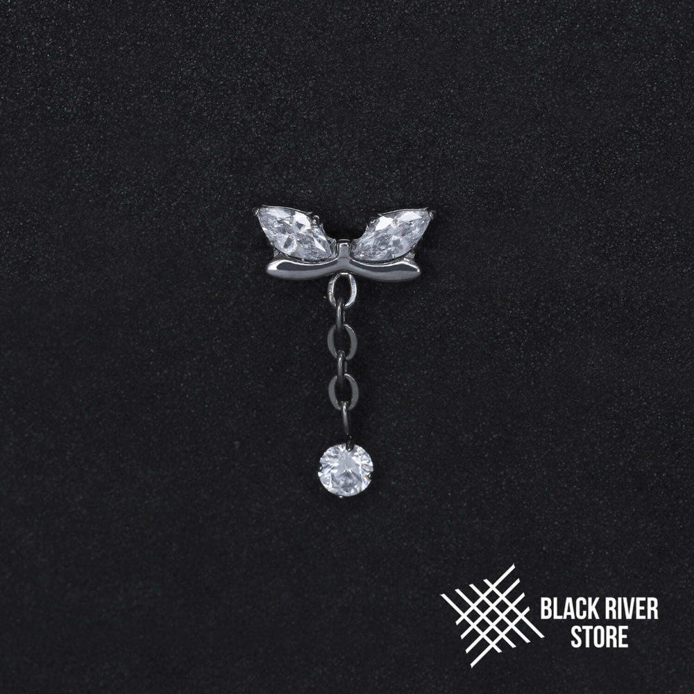 Pendant Wings Chain Long Crystal