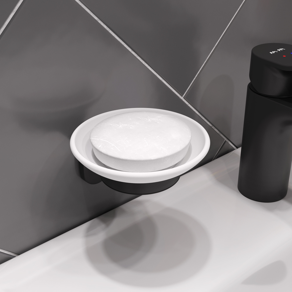 Комплект для ванной комнаты, зона красоты 55 см AM.PM X-Joy BK85GO Черный, белая