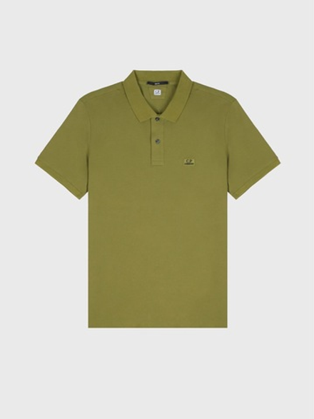 Поло C.P. Company Stretch Piquet Slim Green Moss