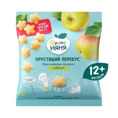 Фрутоняня хрустящий перекус с яблоком 21 гр
