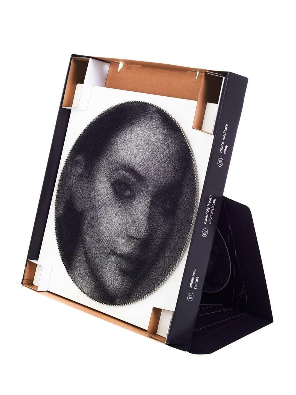 Фотокартина нитями RingString своими руками, основа картины квадрат, создается нитями по вашей фотографии