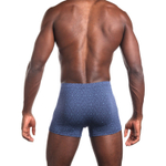 Мужские трусы-боксеры с принтом в виде звезд и треугольников (Размер: XL) (Цвет: синий)