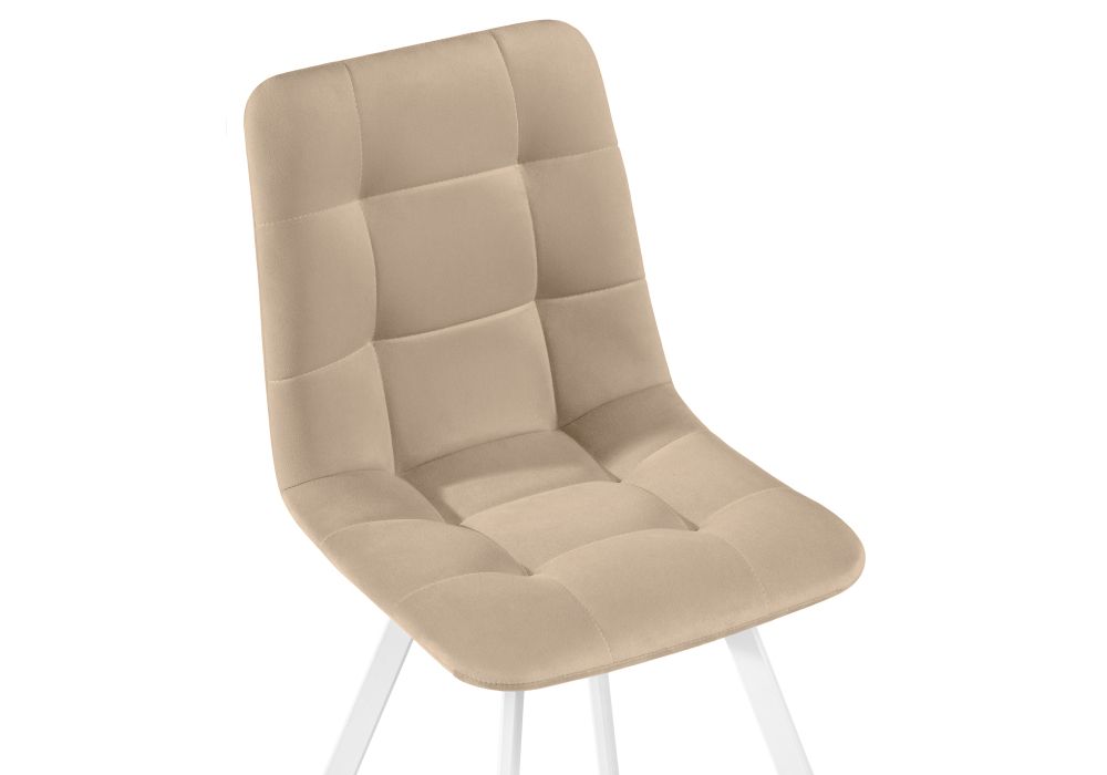 Стул на металлокаркасе Чилли белый / бежевый