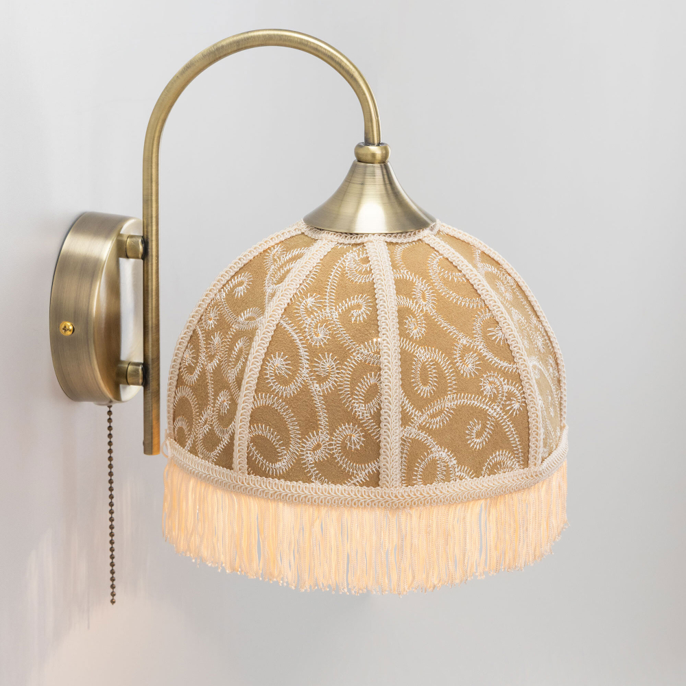 Citilux Базель CL407315 Бра с абажуром Вышивка и выключателем