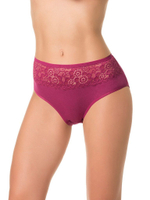 Трусики-слипы с высокой посадкой и кружевом (Размер: XL) (Цвет: синий)