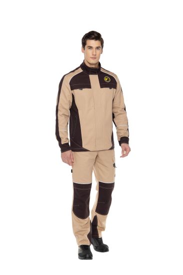 Костюм "Старт" брюки (бежевый/коричневый)