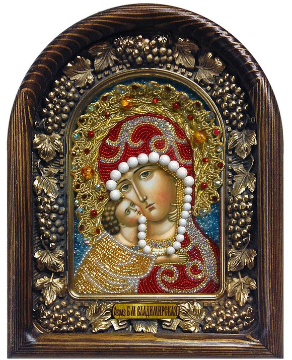 Икона Пресвятая Богородица Владимирская бисер