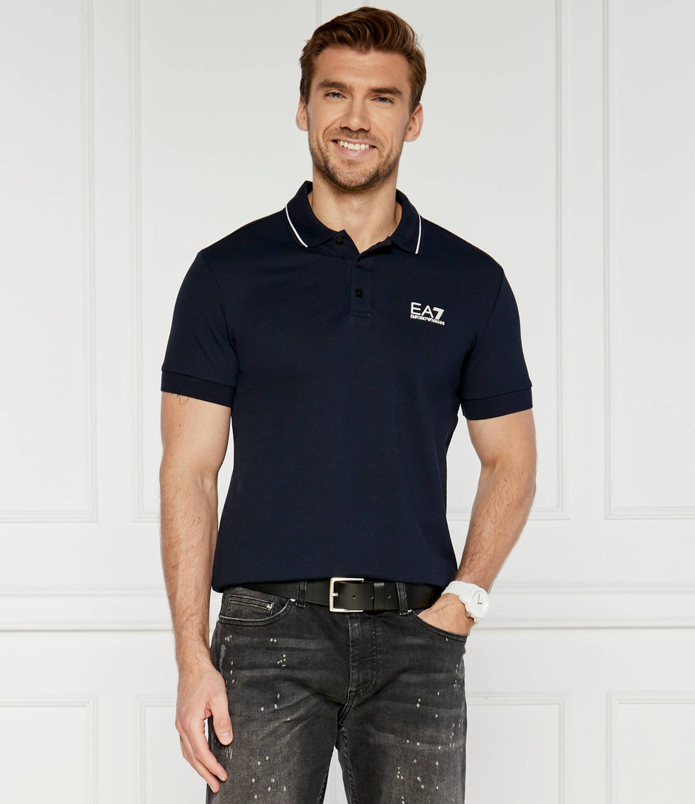 Поло EA7 - темно-синий(8NPF16 PJVUZ)