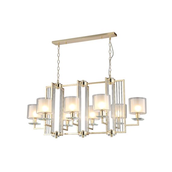 Подвесная люстра Crystal Lux Nicolas SP8 L1000 Gold/White