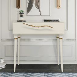 Консоль Арт Колор matte Классик Голд Кремовый белый матовый