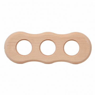 Рамка 3-х постовая для скрытого монтажа (дерево, Натурэль) BF8-630-10