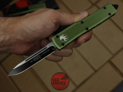 Нож Microtech Ultratech S/E - зеленая рукоять, стандартный черный клинок RK-358