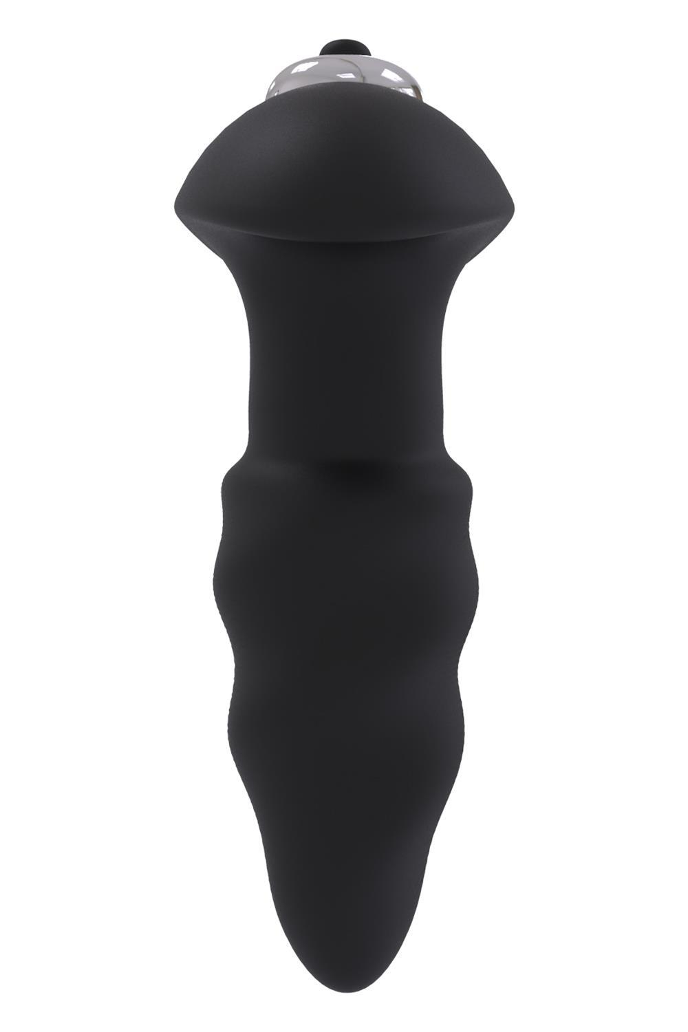 Черная анальная вибровтулка Single Speed Love Arrow Plug - 9,8 см.