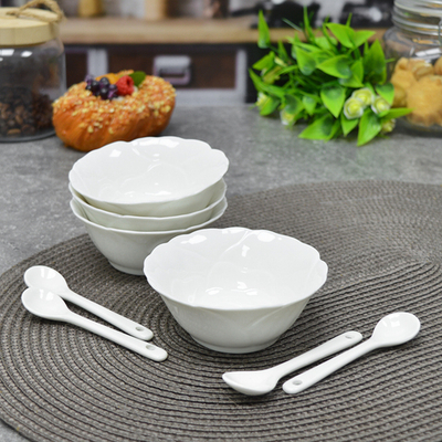 Набор соусников 4шт с ложками "White magic", форма круг 120мл