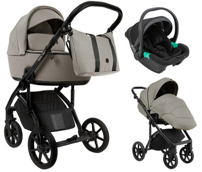 Детская коляска Roan Bass Next 2.0 3 в 1 с автокреслом Pituso Santiso Pro Black BSN/41/2 Hazel/Black/руч.Black