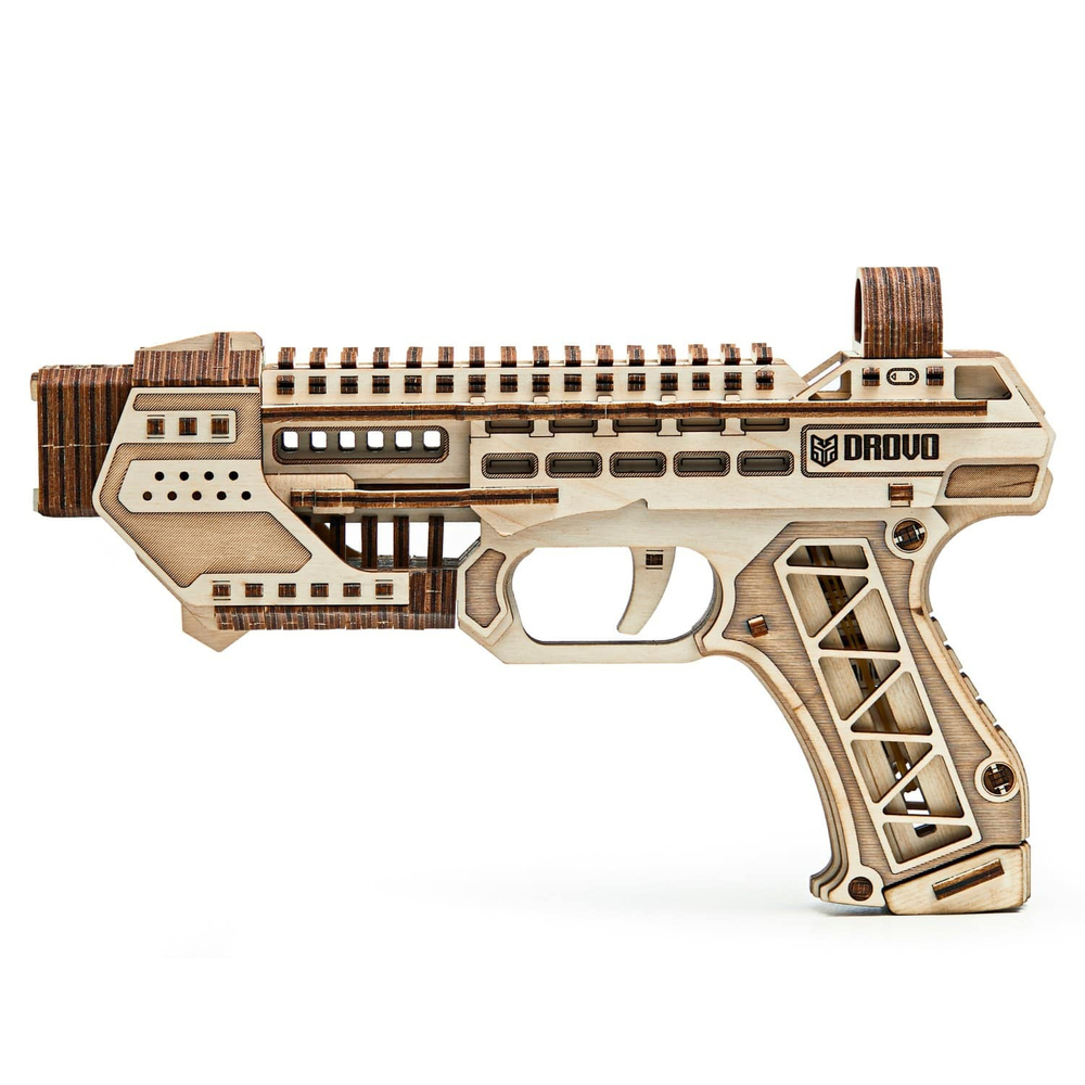 Деревянный конструктор Пистолет с пулями DRG Z33 (DROVO)
