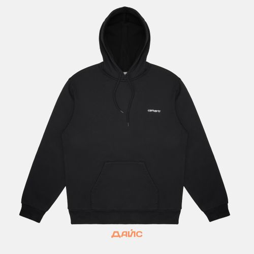Толстовка мужская Carhartt WIP Script Embroidery Hooded  артикул:I033658_black - купить в магазине Дайс