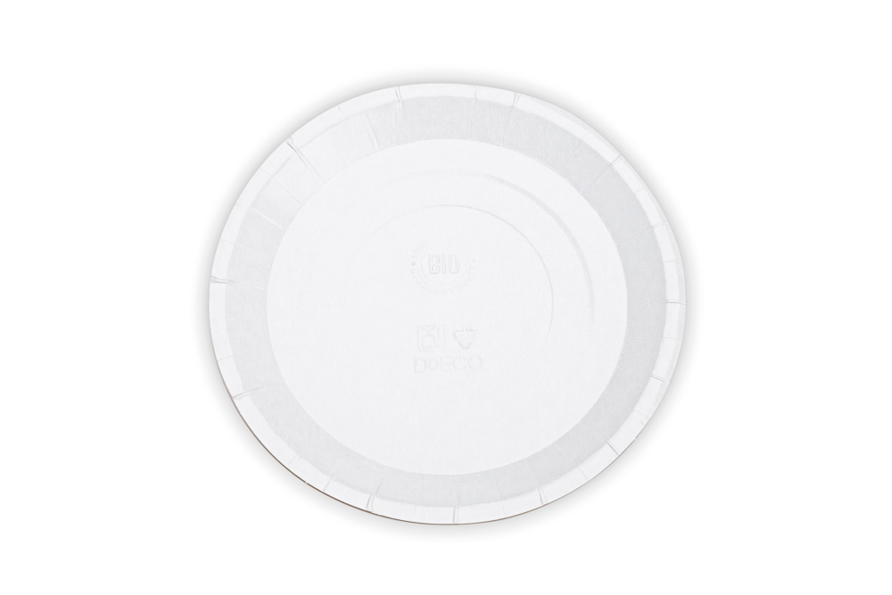 Упаковка бумажных тарелок OSQ PLATE 230 BIO SET с биоламинацией