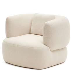 Martina Поворотное кресло в белоснежном цвете с подушкой