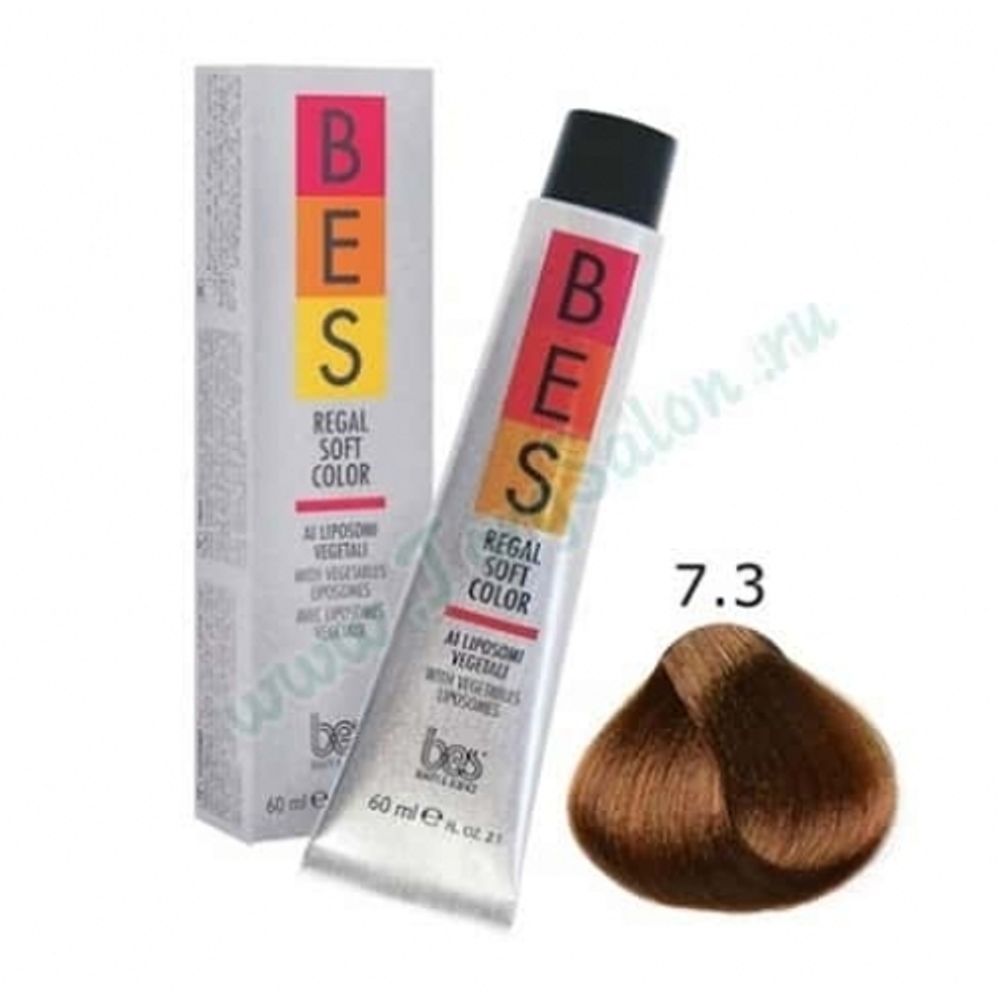 Безаммиачный краситель для волос «Золотисто-русый», 7.3, Regal Soft, BES, 60 мл.