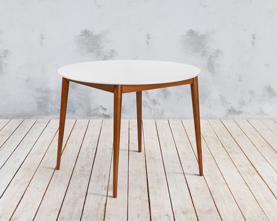 Стол Арека К1100 (бук/тон 1/тон подстолья 2/ножка 8) 110х110(140)