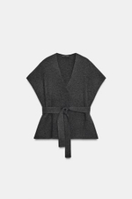 ТРИКОТАЖНЫЙ ЖИЛЕТ С ПОДВЯЗКАМИ - ZARA