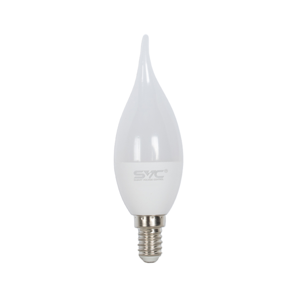 Лампа светодиодная SVC LED CB35-7W-E14-3000K Свеча на ветру Тёплый