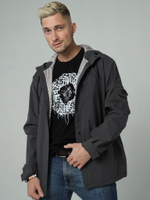 Ветровка с капюшоном серая Город Горький