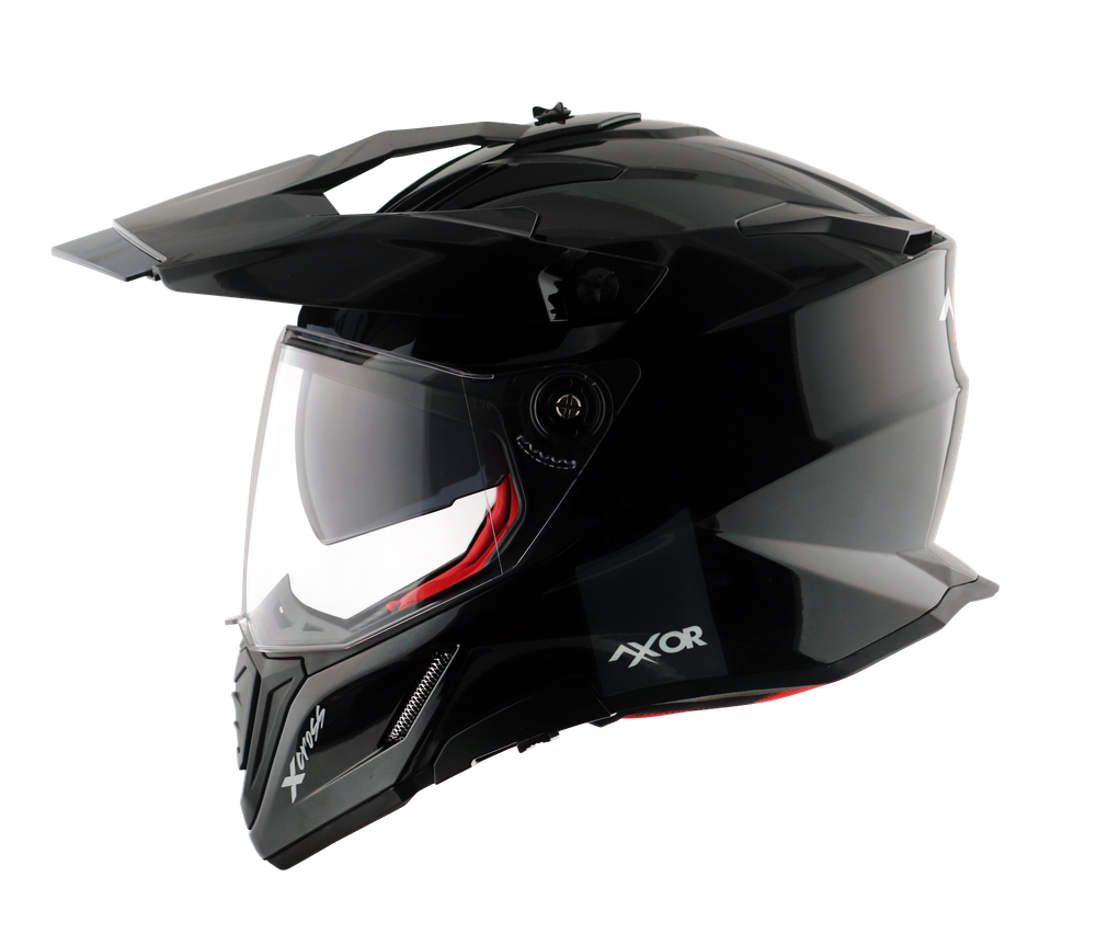 Шлем AXOR X-CROSS DUAL VISOR-E SC, с визором, цвет черный (XL)