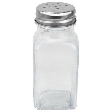 Солонка-перечница 80 мл, CLASSIC, баночка для специй, стекло/сталь, дисплей, WEGLA (ВЕГЛА), 700225