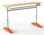 Парта двухместная Nova с углом наклона столешницы, регулируемая