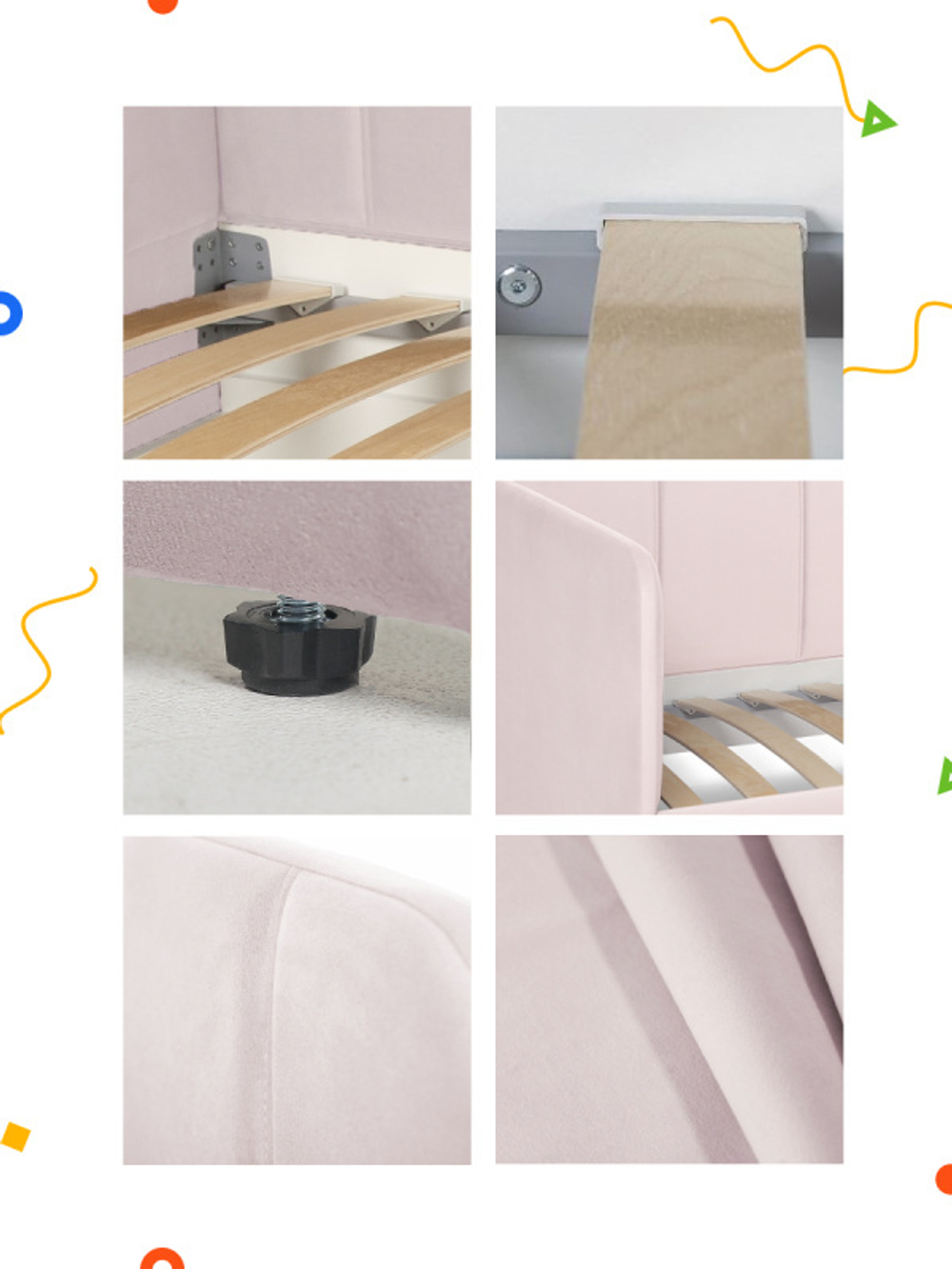 Диван - кровать 180х90 см Stitch ткань Микровелюр