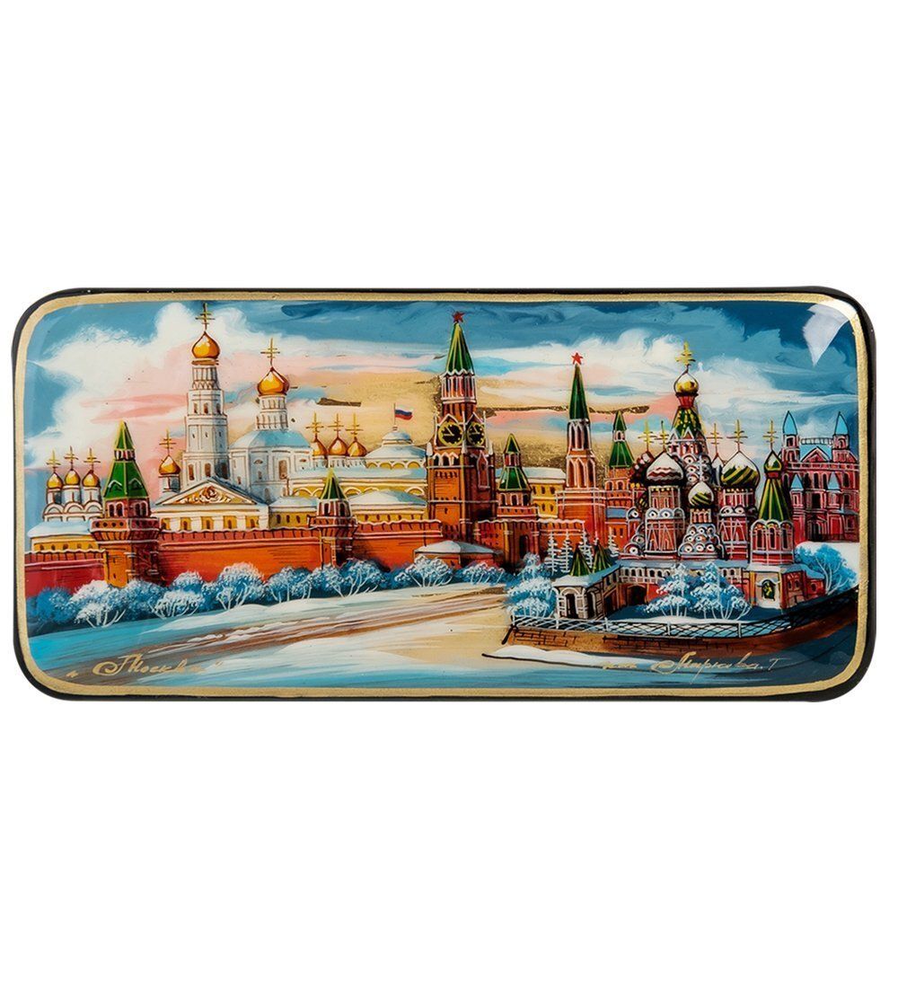 Народные промыслы ШК-55/ 61 Шкатулка «Москва Кремль» Левин