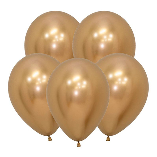 S 12" Зеркальные Рефлекс Золото / Reflex Gold/ 10 шт.