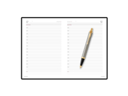 Подарочный набор: Ежедневник недатированный и Шариковая ручка Parker IM Metal, цвет: Brushed Metal GT